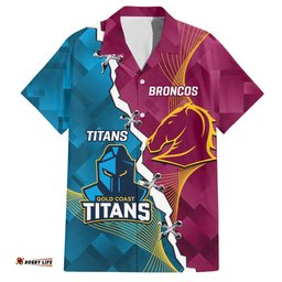 Custom Broncos And Titans Rugby 2024 Hawaiian Shirt Dynamic Style