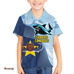 SharksCowboys Rugby Custom Hawaiian Shirt Half Dynamic Style