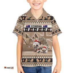 Aussie Echidna Hawaiian Shirt Merry Christmas