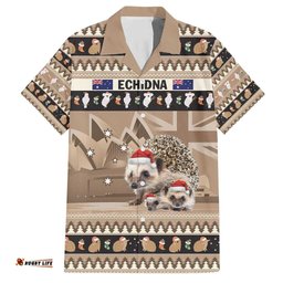 Aussie Echidna Hawaiian Shirt Merry Christmas