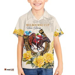 Melbourne Horse Racing Personalised Hawaiian Shirt Australian Horse With Yellow Roses