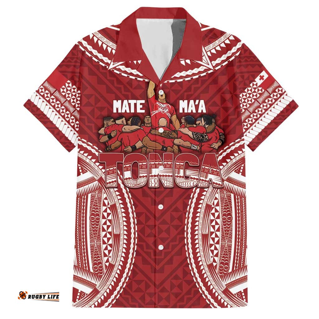Personalized Mate Maa Tonga Rugby Hawaiian Shirt Ofa Atu Tonga