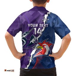 Custom NRL Storm And Roosters Rugby 2024 Hawaiian Shirt Go Champions Dynamic Version