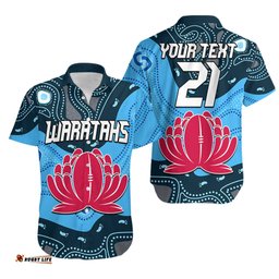 Custom Personalised Waratahs Rugby Hawaiian Shirt NSW Indigenous
