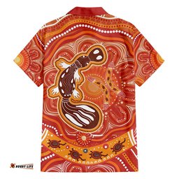Aboriginal Goanna Art Hawaiian Shirt Native Australian Animals
