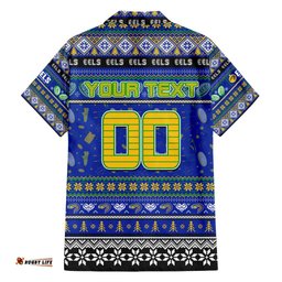 Personalized Eels Rugby Xmas Hawaiian Shirt Australia NRL Mascot
