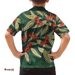 Australian Native Eucalyptus Plant Hawaiian Shirt Aboriginal Dot Art