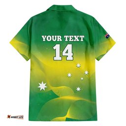 Custom Australia Rugby Hawaiian Shirt 2024 Kangaroos Gradient Sporty Style