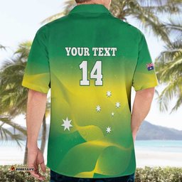 Custom Australia Rugby Hawaiian Shirt 2024 Kangaroos Gradient Sporty Style