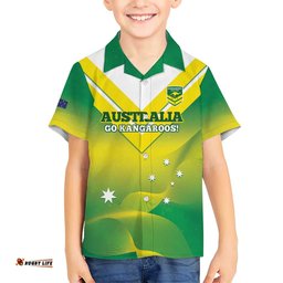 Custom Australia Rugby Hawaiian Shirt 2024 Kangaroos Gradient Sporty Style