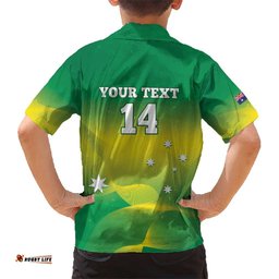 Custom Australia Rugby Hawaiian Shirt 2024 Kangaroos Gradient Sporty Style