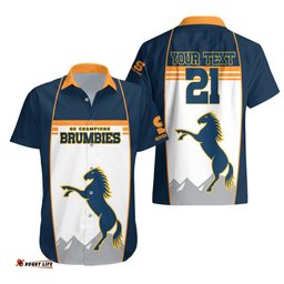 Custom Text And Number Brumbies Super Rugby Hawaiian Shirt Brumbies Go Champions