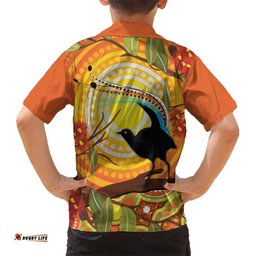 Australia Superb Lyrebird Hawaiian Shirt Aboriginal Art