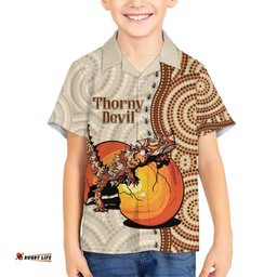 Thorny Devil Australia Hawaiian Shirt Baby Moloch Horridus With Ants Aboriginal Art
