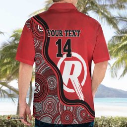 Custom Melbourne Renegades Hawaiian Shirt Indigenous Art Grunge Style