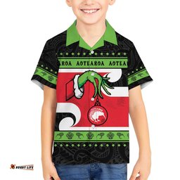 New Zealand Funny Christmas Hawaiian Shirt Maori Tiki