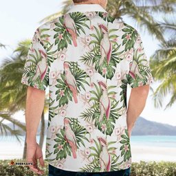 Australia Pink Cockatoo Hawaiian Shirt Aussie Orchids Seamless Pattern