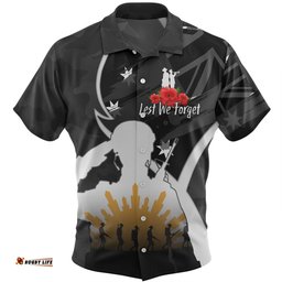 Amazing Aussie Australia Anzac Day Custom Lest We Forget With Black Camouflage Pattern Hawaiian Shirt