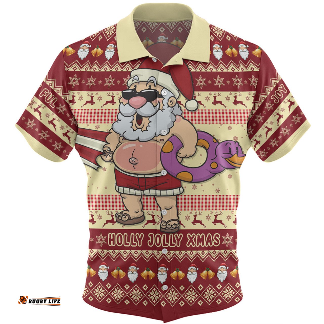 Amazing Aussie Australia Christmas Custom Aussie Christmas Santa Summer Vibes Hawaiian Shirt