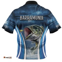 Amazing Aussie Australia Fishing Custom Jumping Barramundi Fishing  Hawaiian Shirt