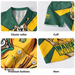 Amazing Aussie Aussie Wallabies Aboriginal Strength Wear Wallabies Rugby Edition Yellow Hawaiian Shirt