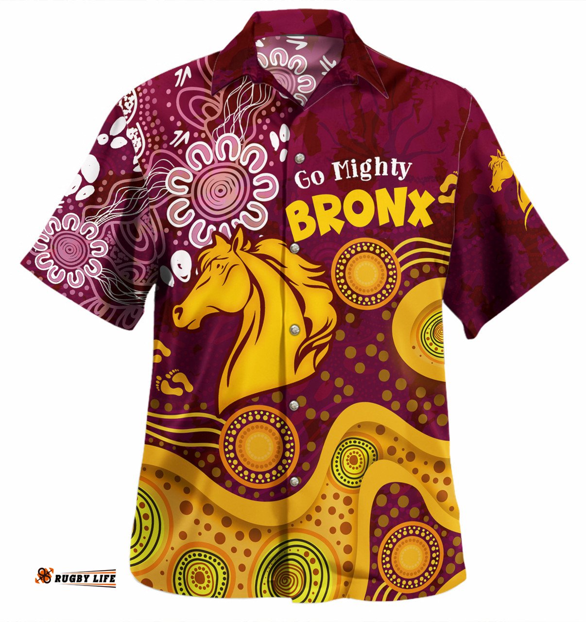 Amazing Aussie Brisbane Broncos Custom Go Mighty Bronx Shirt Hawaiian Shirt