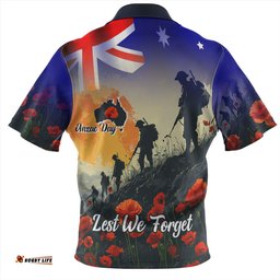 Amazing Aussie Australia Custom Anzac Day Soldiers With Australia Flag Hawaiian Shirt