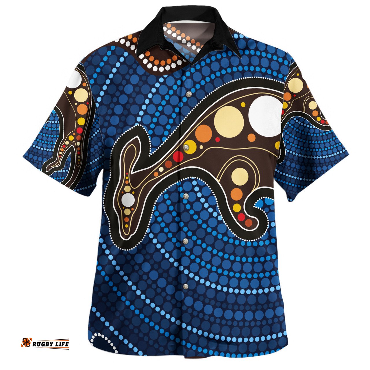 Amazing Aussie Australia Aboriginal Inspired Aboriginal Kangaroo Art Hawaiian Shirt