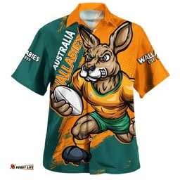 Amazing Aussie Aussie Wallabies Unstoppable Wallabies Spirit Of The Championship Orange Hawaiian Shirt