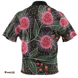 Amazing Aussie Australia Flowers Aboriginal Aboriginal Style Australian Hakea Flower Hawaiian Shirt