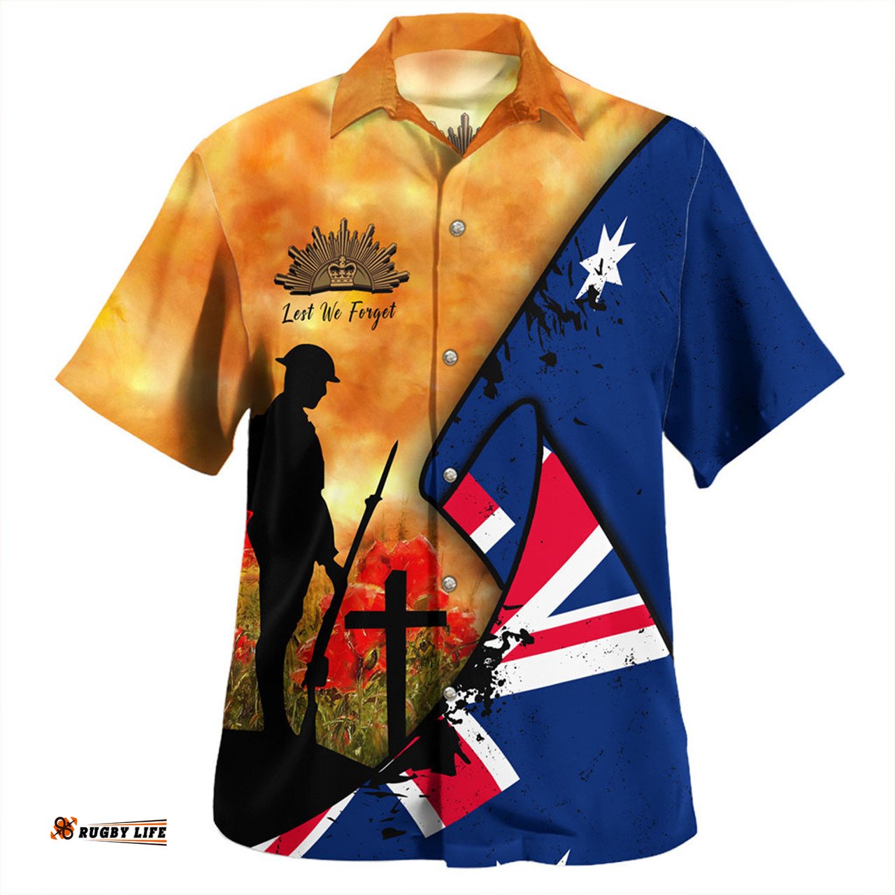 Amazing Aussie Australia Anzac Day Anzac Day Flag Lest We Forget Hawaiian Shirt