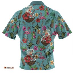 Amazing Aussie Australia Christmas Surfing Funny Santa Surfing Colorful Seamless Pattern Hawaiian Shirt