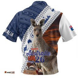 Amazing Aussie Australia Australia Day Custom Kangaroo Happy Australia Day Aboriginal Pattern Hawaiian Shirt