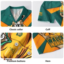 Amazing Aussie Aussie Wallabies Aboriginal Strength Wear Wallabies Rugby Edition Orange Hawaiian Shirt