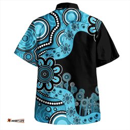 Amazing Aussie Australia Aboriginal Indigenous Dot Painting Blue Hawaiian Shirt