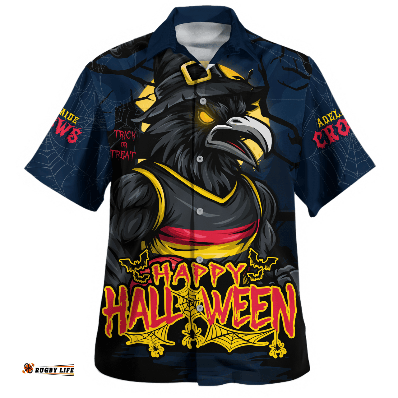 Amazing Aussie Adelaide Crows Full Moon Fever Halloween Supporter Hawaiian Shirt