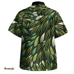 Amazing Aussie Australia Aboriginal Green Bush Leaves Seamless Hawaiian Shirt