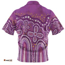 Amazing Aussie Australia Aboriginal Dot painting illustration in Aboriginal style Pink Hawaiian Shirt