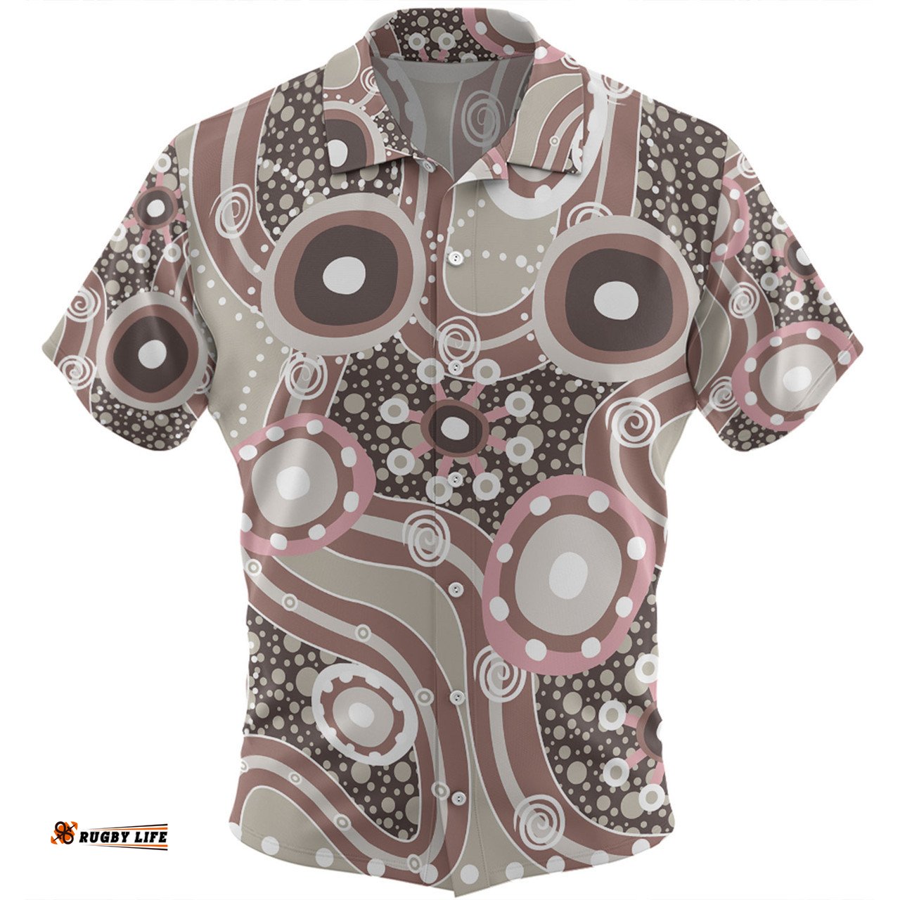Amazing Aussie Australia Aboriginal Brown Aboriginal Dot Art Inspired Hawaiian Shirt