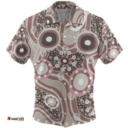 Amazing Aussie Australia Aboriginal Brown Aboriginal Dot Art Inspired Hawaiian Shirt