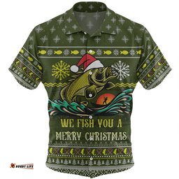 Amazing Aussie Australia Christmas Fishing Custom We Fish You A Merry Christmas Hawaiian Shirt
