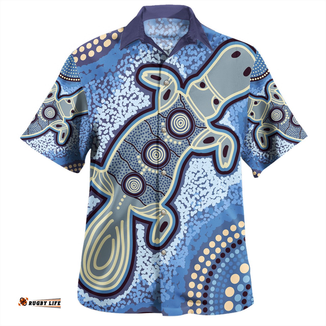 Amazing Aussie Australia Aboriginal Platypus Aboriginal Dot Painting Hawaiian Shirt