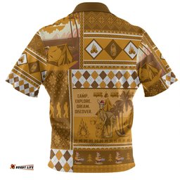 Amazing Aussie Australia Camping Christmas Xmas Camping With Kangaroo Vintage Hawaiian Shirt