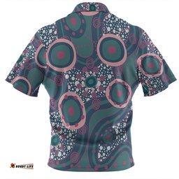 Amazing Aussie Australia Aboriginal Green Aboriginal Dot Art Inspired Hawaiian Shirt