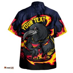 Amazing Aussie Adelaide Crows Premiership Series Flame Edition Hawaiian Shirt