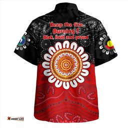 Amazing Aussie Australia Aboriginal Inspired Naidoc Half Concept Hawaiian Shirt