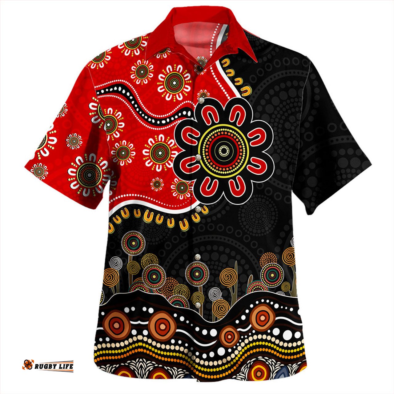 Amazing Aussie Australia Aboriginal Dot Art In My Heart Hawaiian Shirt