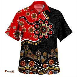 Amazing Aussie Australia Aboriginal Dot Art In My Heart Hawaiian Shirt