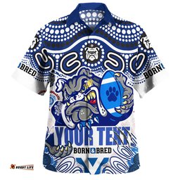 Amazing Aussie Australia Canterbury Bankstown Bulldogs Custom Indigenous Doggies "Born & Bred" Hawaiian Shirt