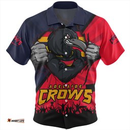 Amazing Aussie Adelaide Crows Breaking Through Fan Design Hawaiian Shirt